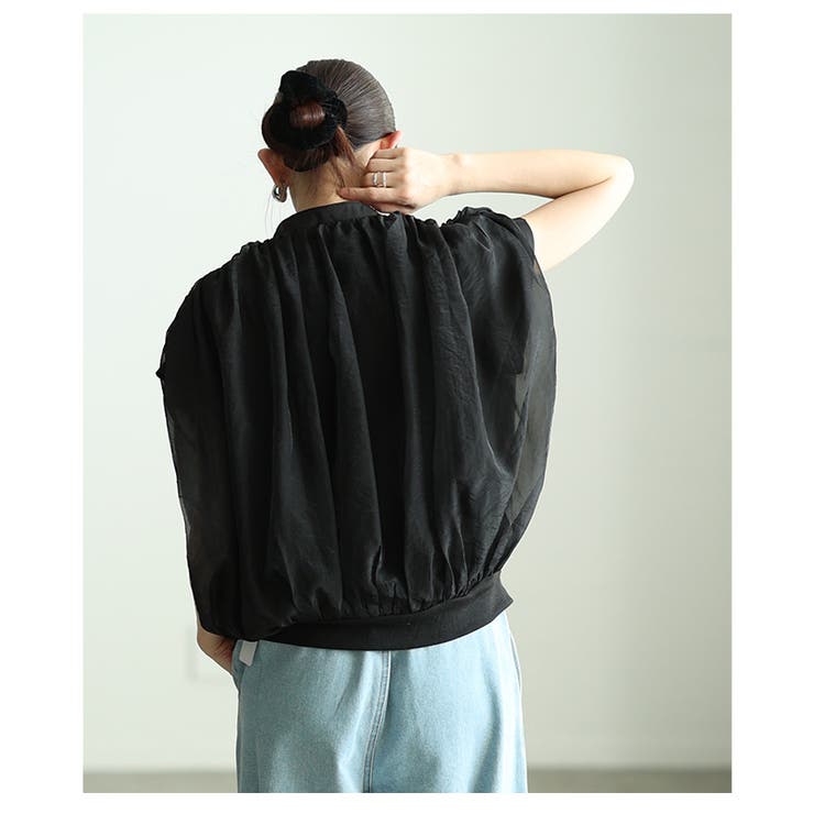 ふんわり包み込むオーガンジーバルーンシルエットブラウス レディース ファッション | Sawa a la mode | 詳細画像16 