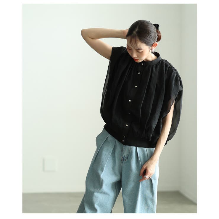 ふんわり包み込むオーガンジーバルーンシルエットブラウス レディース ファッション | Sawa a la mode | 詳細画像19 