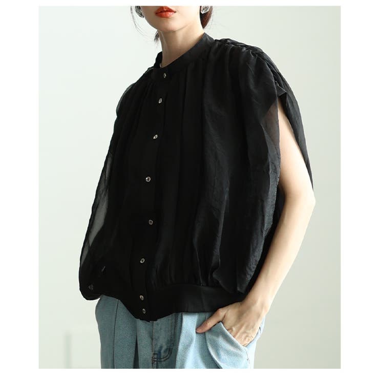 ふんわり包み込むオーガンジーバルーンシルエットブラウス レディース ファッション | Sawa a la mode | 詳細画像21 