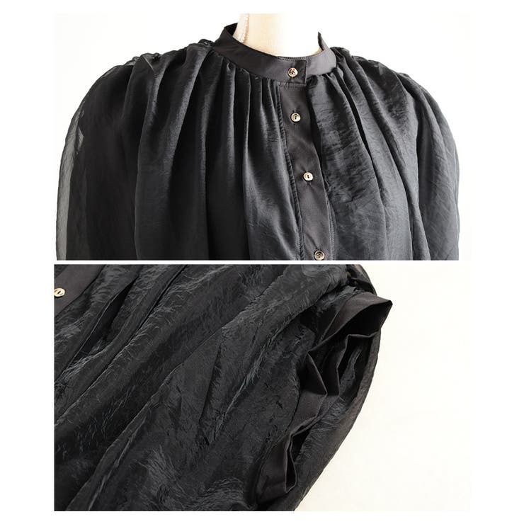 ふんわり包み込むオーガンジーバルーンシルエットブラウス レディース ファッション | Sawa a la mode | 詳細画像23 