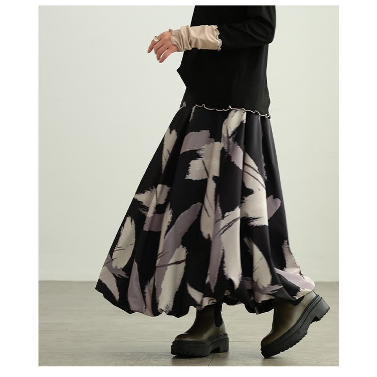 存在感引き立つペイント柄タックバルーンスカート レディース ファッション | Sawa a la mode | 詳細画像20 