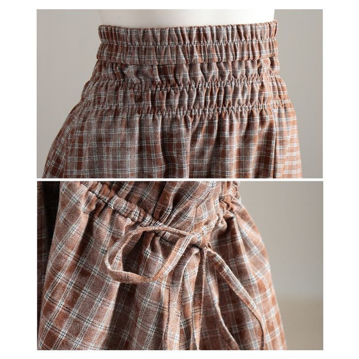 遊び心漂うチェック柄アシンメトリードロストスカート レディース ファッション | Sawa a la mode | 詳細画像23 