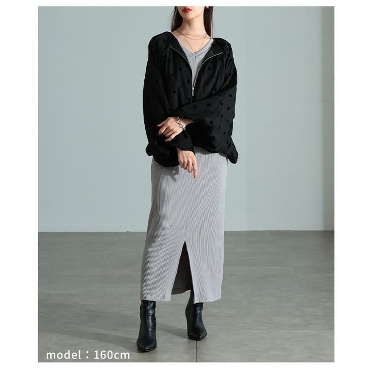 甘すぎない大人のフロッキードットブルゾン レディース アウター | Sawa a la mode | 詳細画像13 