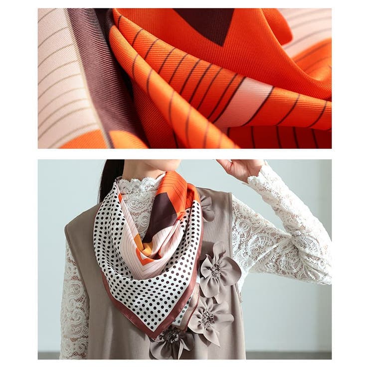 コーデを格上げするクラシックパターンスクエアスカーフ レディース 小物 | Sawa a la mode | 詳細画像5 