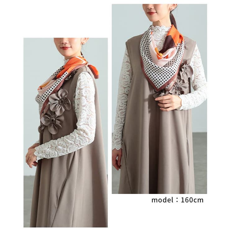 コーデを格上げするクラシックパターンスクエアスカーフ レディース 小物 | Sawa a la mode | 詳細画像10 