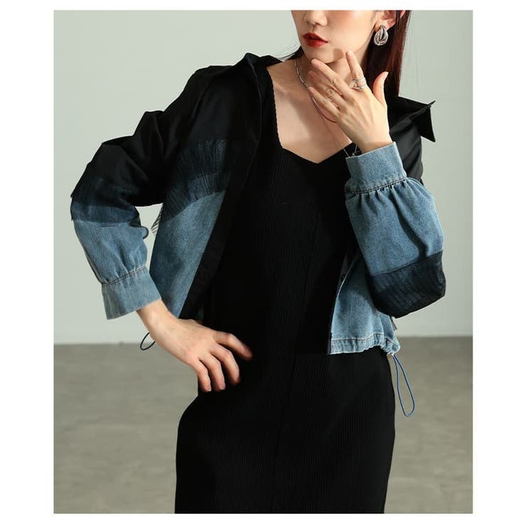 重ねて魅せるチュールレイヤードデニムドッキングシャツ レディース トップス | Sawa a la mode | 詳細画像18 