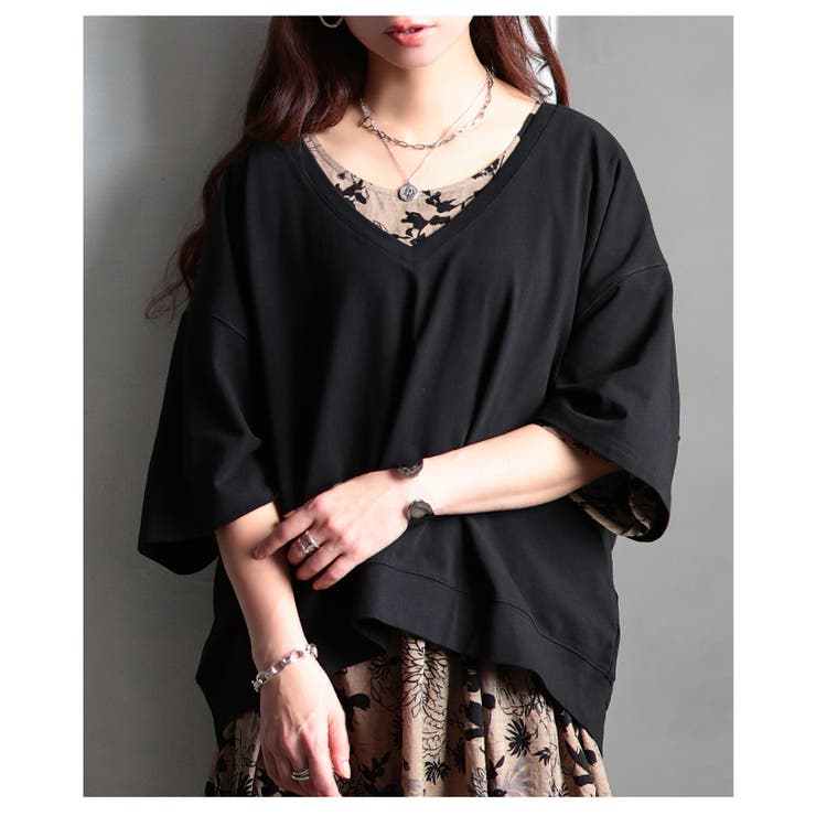 トレンド感を重ねるオーバーシルエットVネックプルオーバー レディース ファッショ… | Sawa a la mode | 詳細画像12 