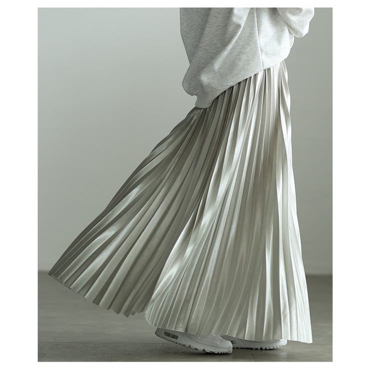 華やかに煌めくメタリックプリーツフレアロングスカート レディース ファッション | Sawa a la mode | 詳細画像4 