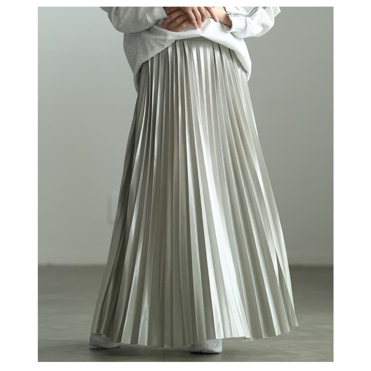 華やかに煌めくメタリックプリーツフレアロングスカート レディース ファッション | Sawa a la mode | 詳細画像8 