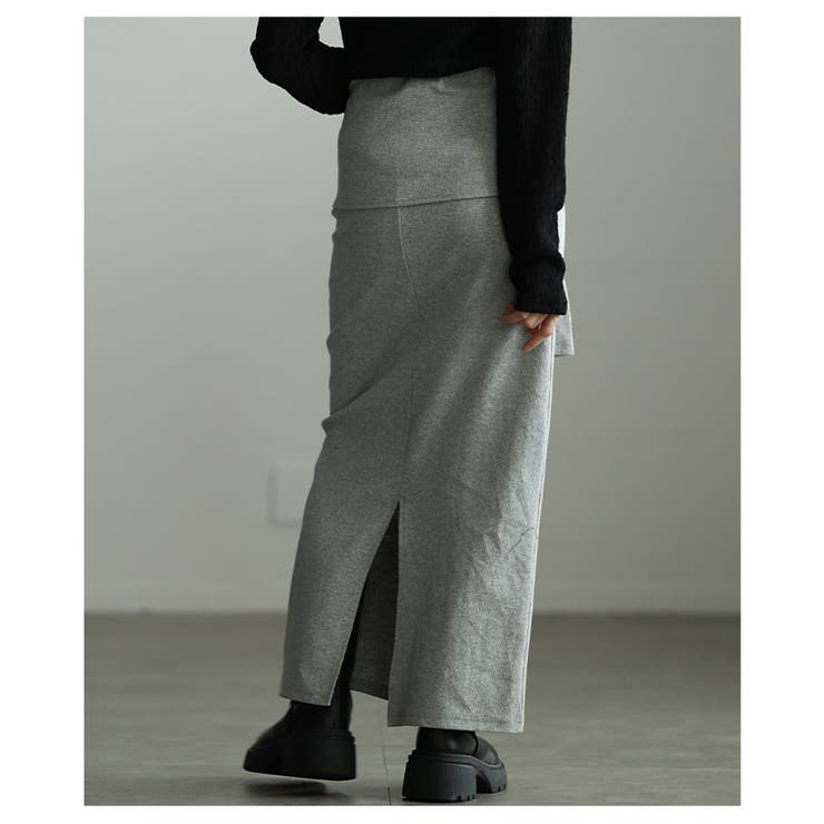 お洒落好き必見！一体スリーブ腰巻風カットリブナロースカート レディース ファッシ… | Sawa a la mode | 詳細画像7 