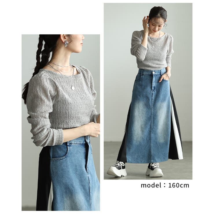 綺麗見えに彩る立体シャーリングショルダータックカットソー レディース ファッショ… | Sawa a la mode | 詳細画像8 