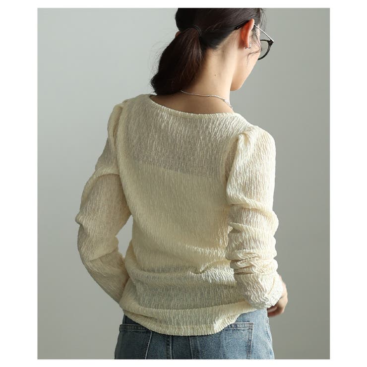 綺麗見えに彩る立体シャーリングショルダータックカットソー レディース ファッショ… | Sawa a la mode | 詳細画像11 