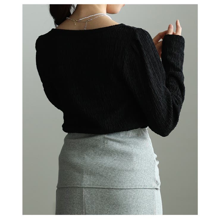 綺麗見えに彩る立体シャーリングショルダータックカットソー レディース ファッショ… | Sawa a la mode | 詳細画像21 