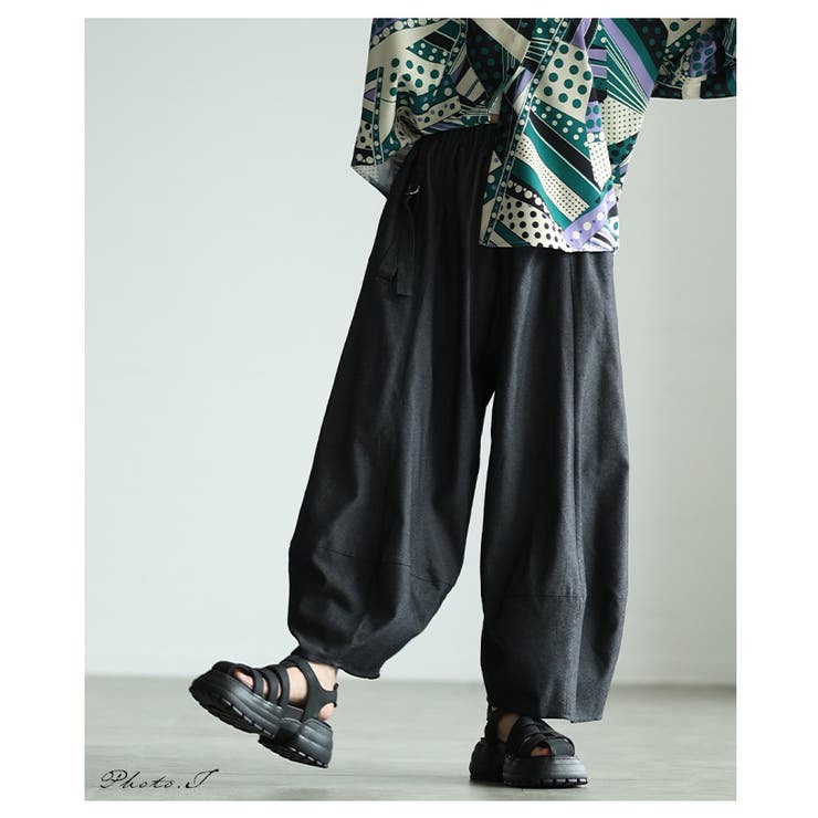 今っぽバランス描く立体コクーンシルエットワイドパンツ レディース ファッション | Sawa a la mode | 詳細画像2 