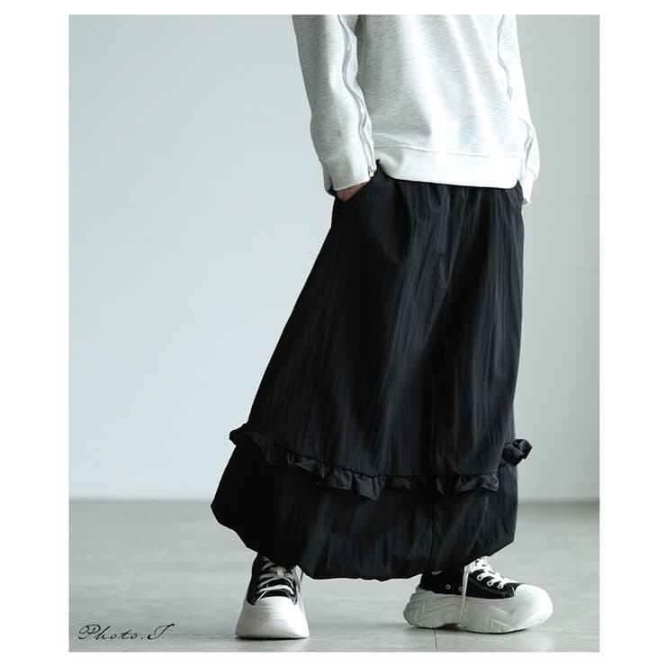 若見えするフリルラインバルーンシルエットスカート レディース ファッション | Sawa a la mode | 詳細画像2 