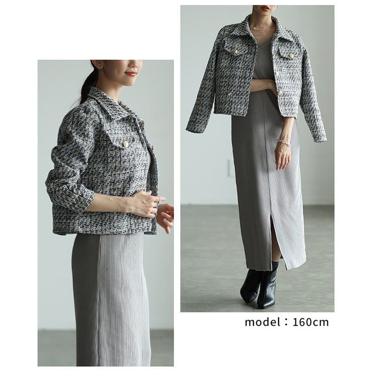 一瞬で格上げするパフスリーブツイードジャケット レディース ファッション | Sawa a la mode | 詳細画像9 
