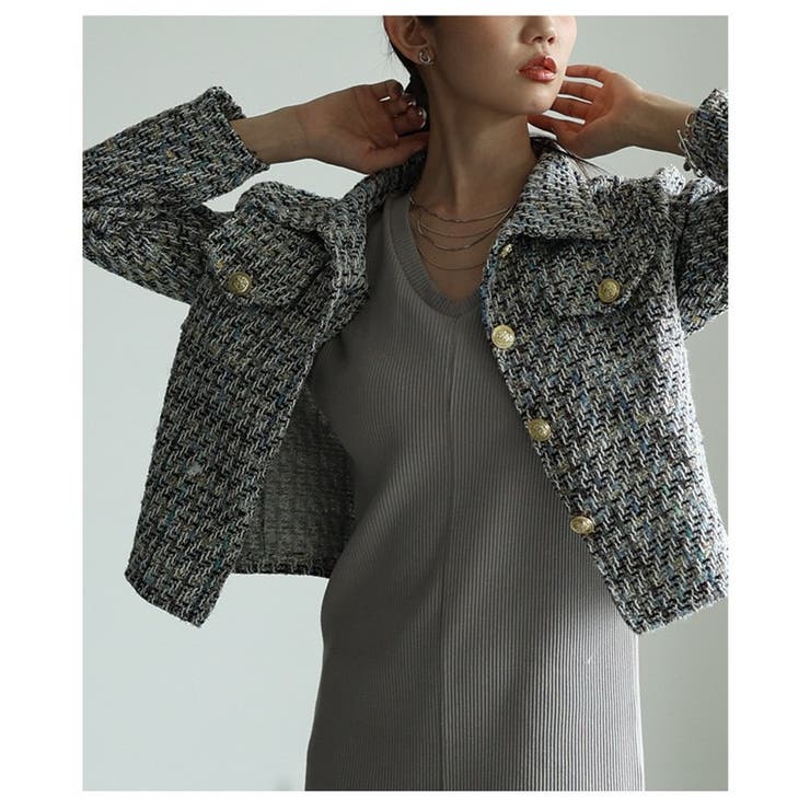 一瞬で格上げするパフスリーブツイードジャケット レディース ファッション | Sawa a la mode | 詳細画像11 