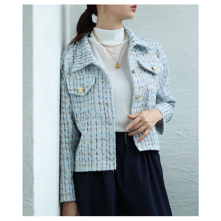 一瞬で格上げするパフスリーブツイードジャケット レディース ファッション | Sawa a la mode | 詳細画像16 