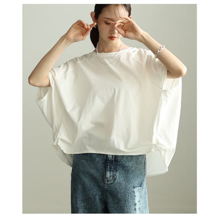 ひんやり包むタック入りドルマンスリーブ接触冷感カットソー レディース トップス | Sawa a la mode | 詳細画像14 