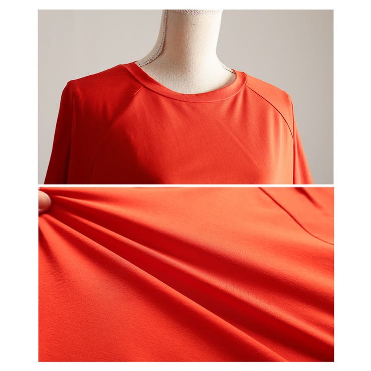 ひんやり包むタック入りドルマンスリーブ接触冷感カットソー レディース トップス | Sawa a la mode | 詳細画像19 