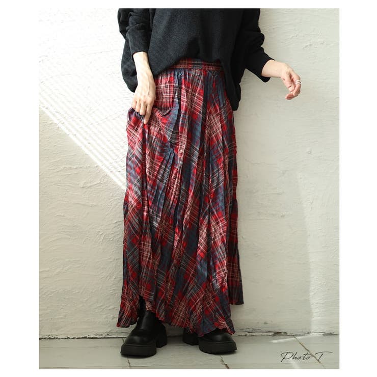 一枚で洒落るタータンチェックフレアスカート レディース スカート | Sawa a la mode | 詳細画像2 
