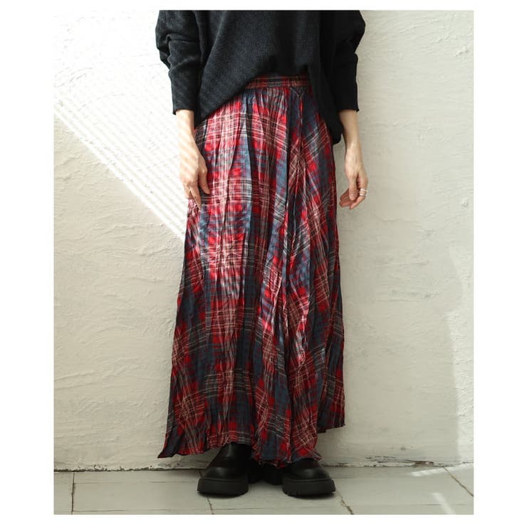 一枚で洒落るタータンチェックフレアスカート レディース スカート | Sawa a la mode | 詳細画像9 