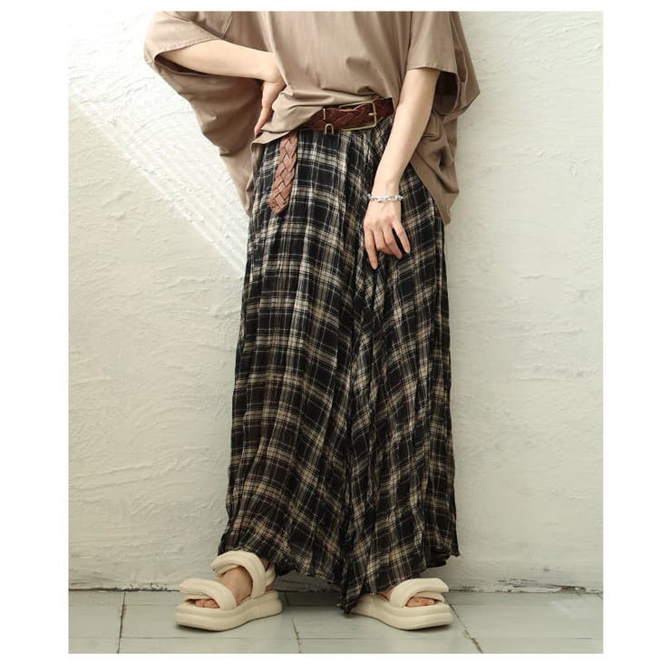 一枚で洒落るタータンチェックフレアスカート レディース スカート | Sawa a la mode | 詳細画像16 