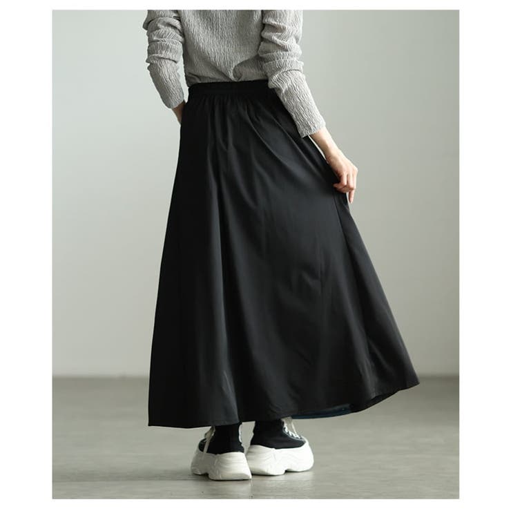 サイドラインで魅せるデニム切替スポーティーフレアスカート レディース スカート | Sawa a la mode | 詳細画像9 