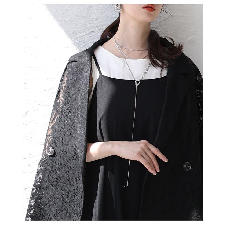 高見え感度抜群な花柄クロシェレーステーラードジャケット レディース ファッション | Sawa a la mode | 詳細画像8 