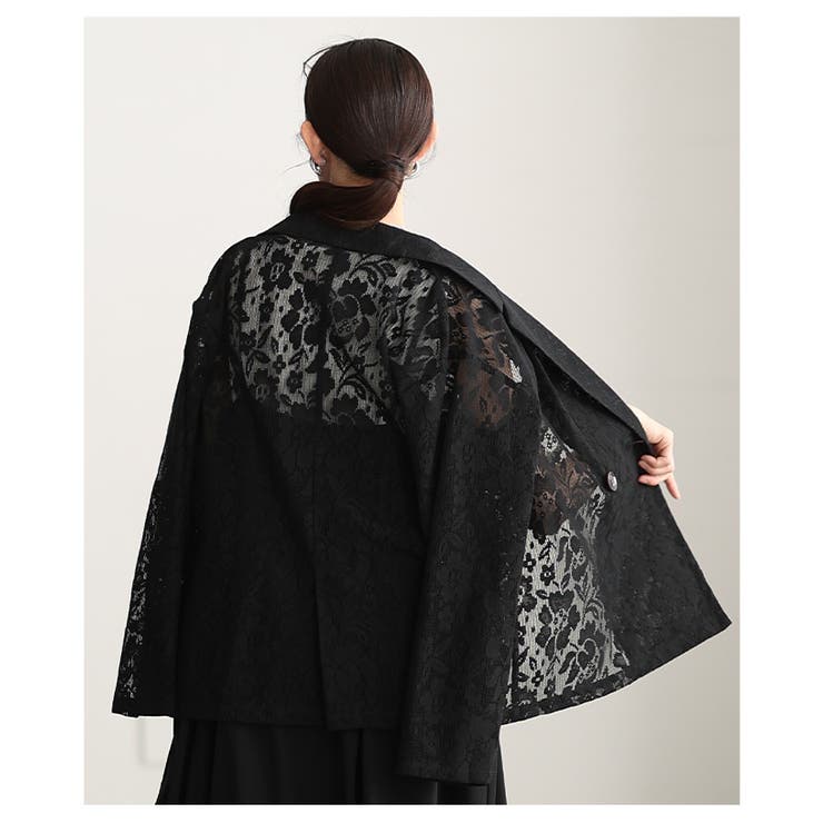 高見え感度抜群な花柄クロシェレーステーラードジャケット レディース ファッション | Sawa a la mode | 詳細画像10 