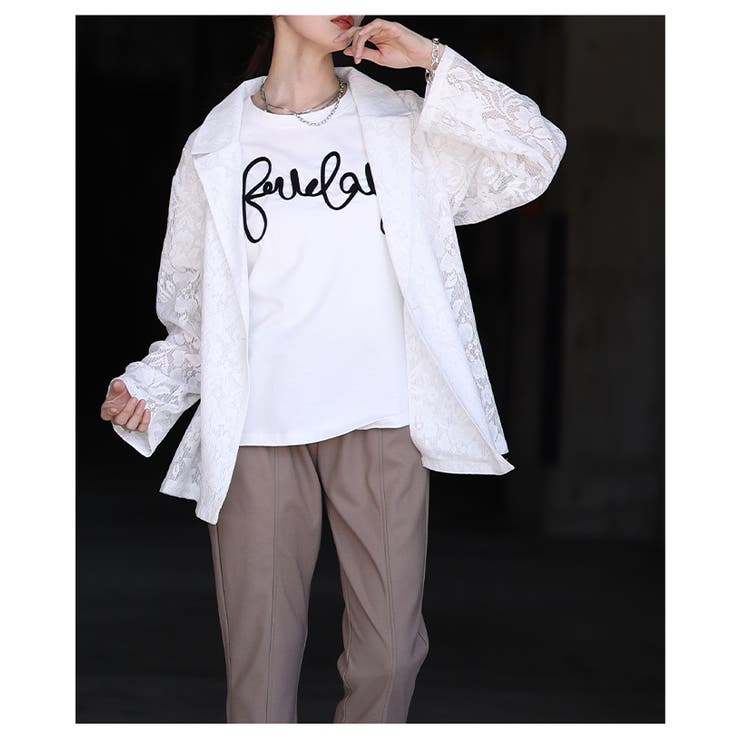 高見え感度抜群な花柄クロシェレーステーラードジャケット レディース ファッション | Sawa a la mode | 詳細画像16 