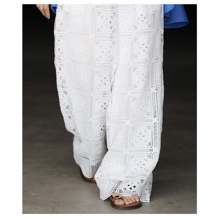 足下華やぐクロシェレースイージーワイドパンツ レディース ファッション | Sawa a la mode | 詳細画像18 