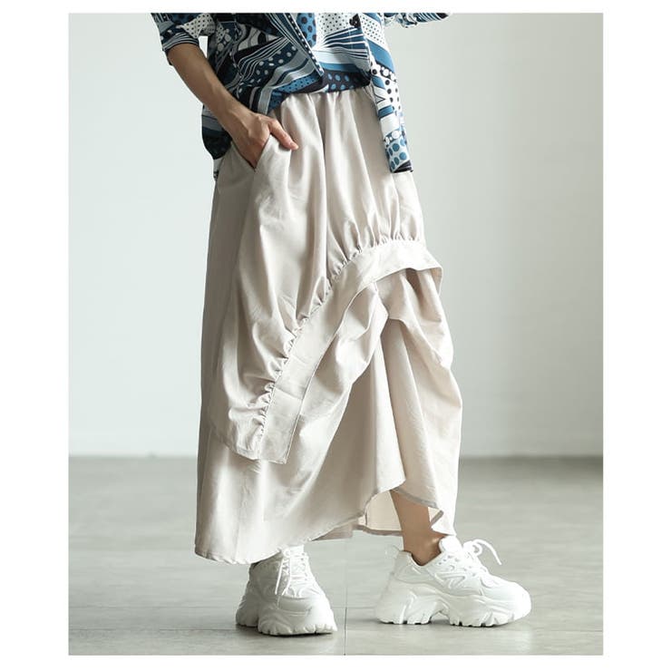 ひと癖デザインで差がつくアシンメトリーフレアスカート レディース スカート | Sawa a la mode | 詳細画像9 