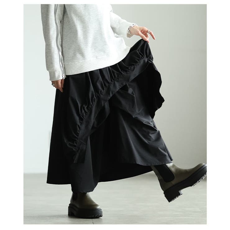 ひと癖デザインで差がつくアシンメトリーフレアスカート レディース スカート | Sawa a la mode | 詳細画像14 