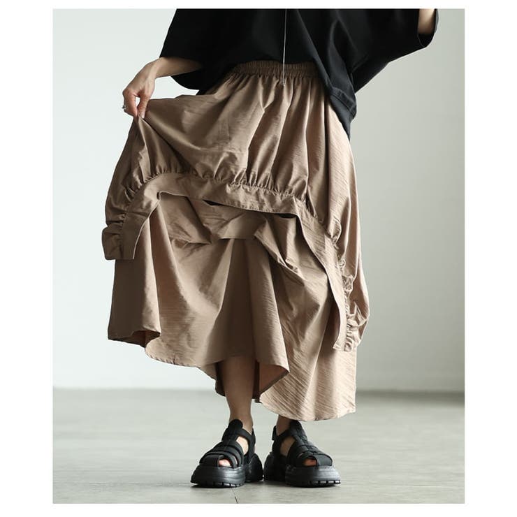 ひと癖デザインで差がつくアシンメトリーフレアスカート レディース スカート | Sawa a la mode | 詳細画像16 