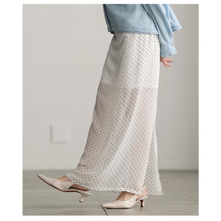 透け感で魅せるシアードットロングスカート レディース スカート | Sawa a la mode | 詳細画像8 