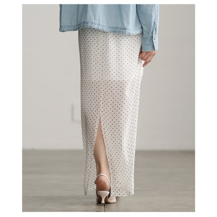 透け感で魅せるシアードットロングスカート レディース スカート | Sawa a la mode | 詳細画像9 