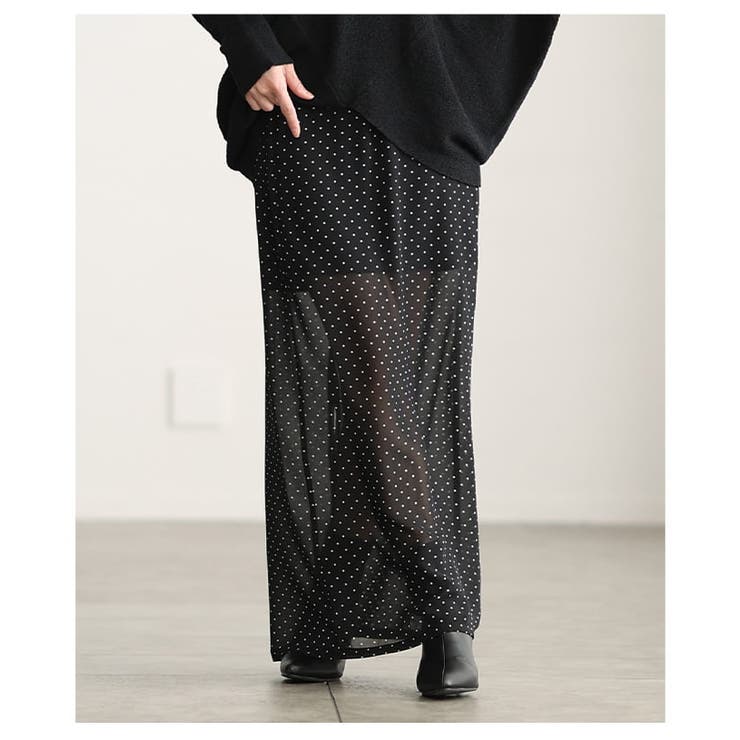 透け感で魅せるシアードットロングスカート レディース スカート | Sawa a la mode | 詳細画像12 