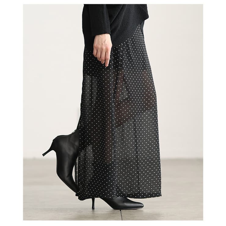 透け感で魅せるシアードットロングスカート レディース スカート | Sawa a la mode | 詳細画像14 