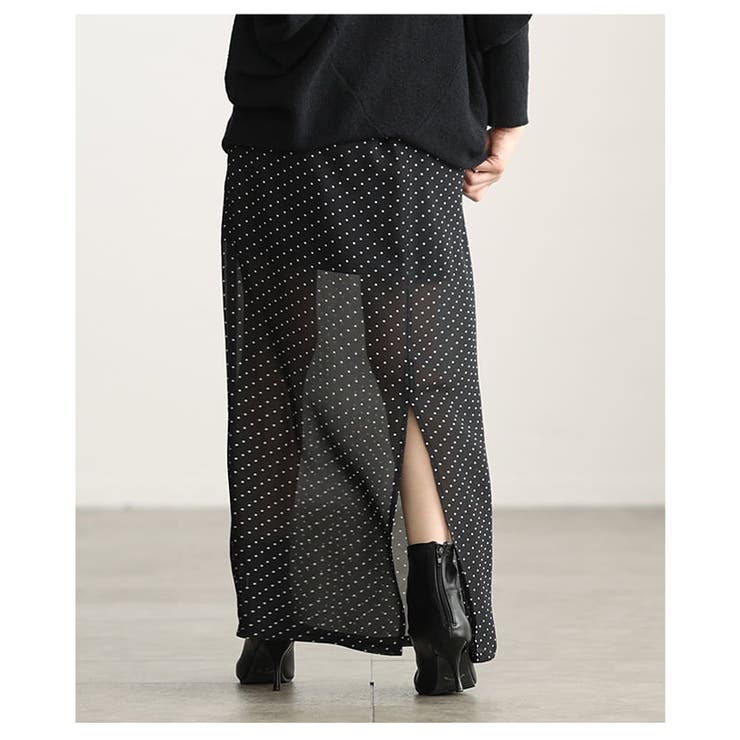 透け感で魅せるシアードットロングスカート レディース スカート | Sawa a la mode | 詳細画像15 