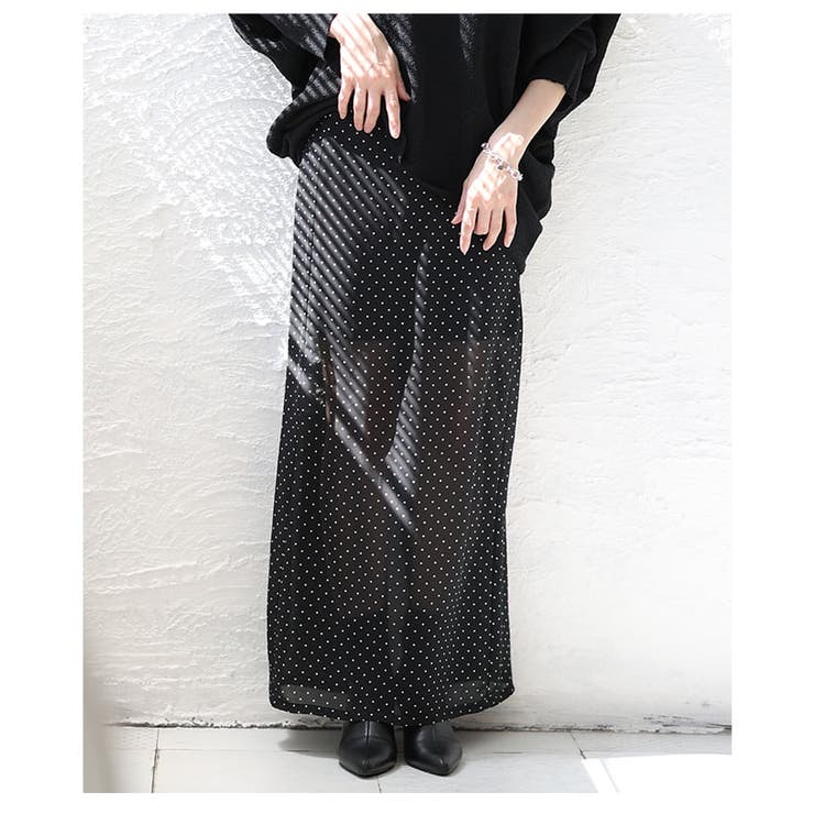 透け感で魅せるシアードットロングスカート レディース スカート | Sawa a la mode | 詳細画像16 