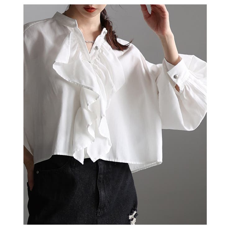 大人の特別感纏うラッフルフリルボリューム袖ブラウス レディース ファッション | Sawa a la mode | 詳細画像14 