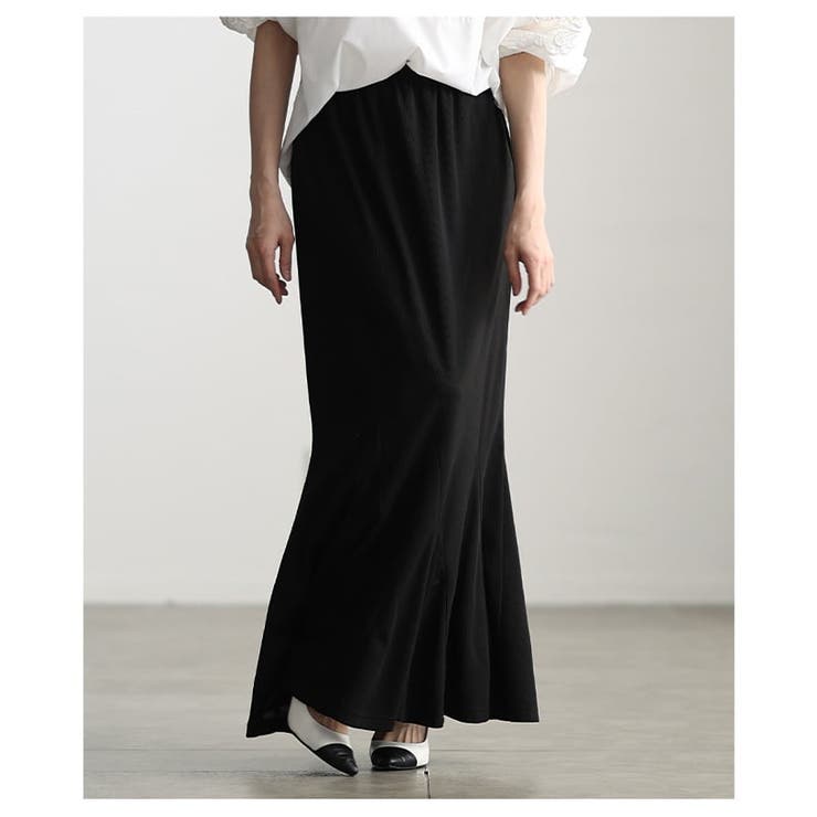 縦ライン際立つリブカットマーメイドスカート レディース スカート | Sawa a la mode | 詳細画像4 