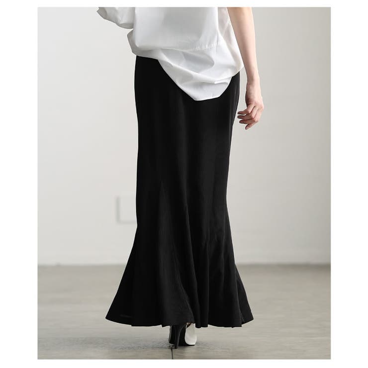 縦ライン際立つリブカットマーメイドスカート レディース スカート | Sawa a la mode | 詳細画像9 