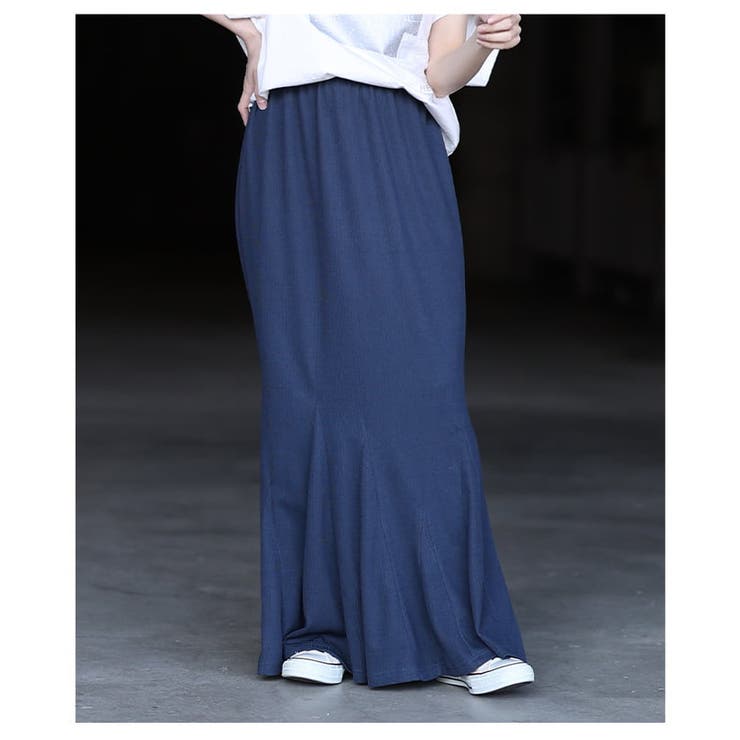 縦ライン際立つリブカットマーメイドスカート レディース スカート | Sawa a la mode | 詳細画像12 