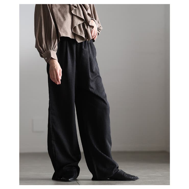 都会的こなれ感纏うストライプ柄イージーワイドパンツ レディース ファッション | Sawa a la mode | 詳細画像14 