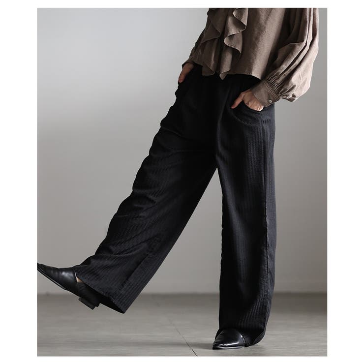 都会的こなれ感纏うストライプ柄イージーワイドパンツ レディース ファッション | Sawa a la mode | 詳細画像17 