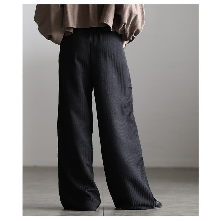 都会的こなれ感纏うストライプ柄イージーワイドパンツ レディース ファッション | Sawa a la mode | 詳細画像18 