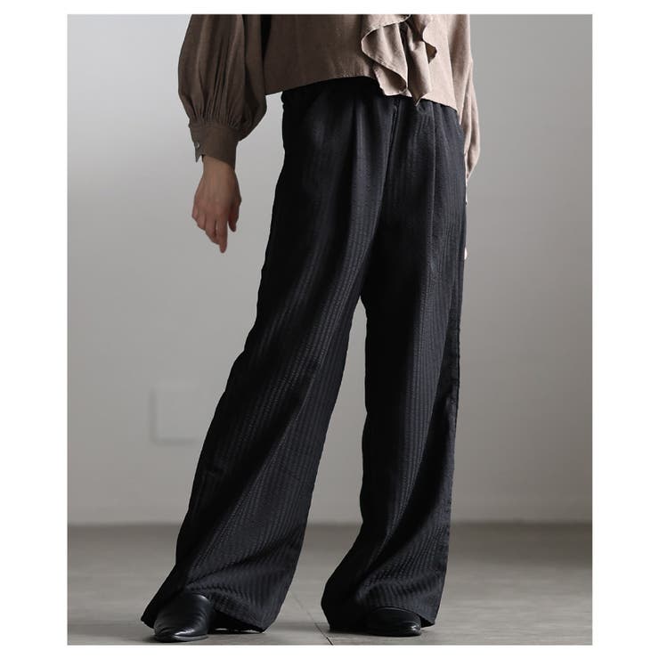 都会的こなれ感纏うストライプ柄イージーワイドパンツ レディース ファッション | Sawa a la mode | 詳細画像20 