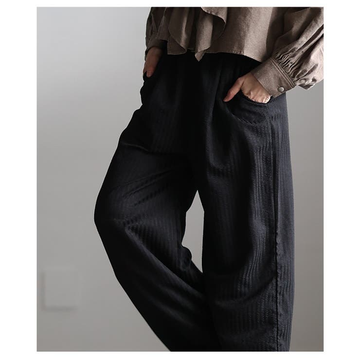 都会的こなれ感纏うストライプ柄イージーワイドパンツ レディース ファッション | Sawa a la mode | 詳細画像21 